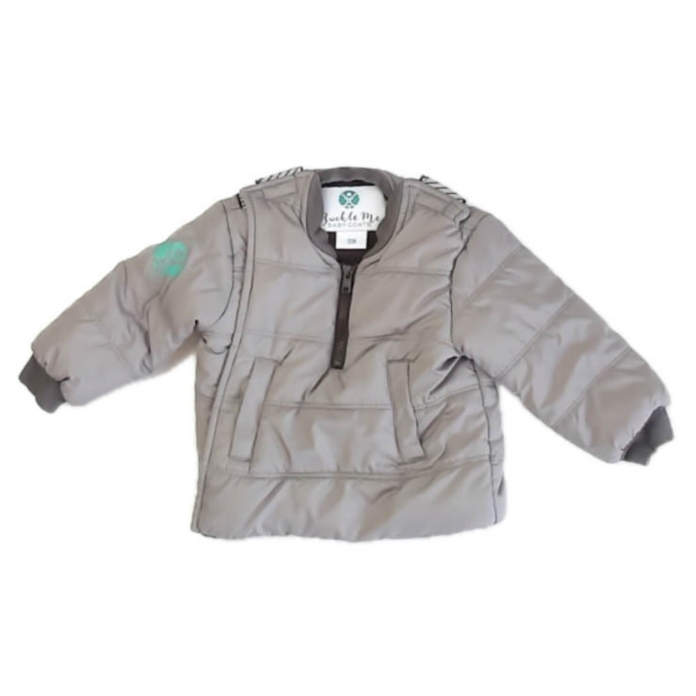 Buckle Me Boys Gray Toast Jacket size: 12 Months